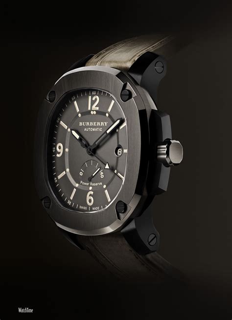 burberry the britain automatic watch with power reserve|where to buy Burberry watches.